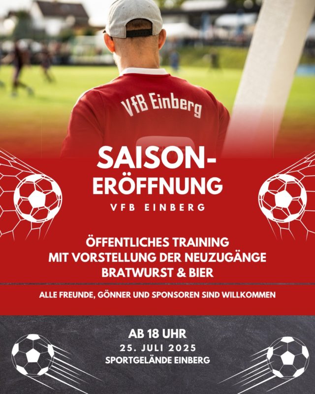 Bevor es am Wochenende für unsere Herrenmannschaften wieder in die Saison geht, möchten wir euch bereits am kommenden Freitag zu einer kleinen Saisoneröffnung einladen. 🔴⚪🫶⚽